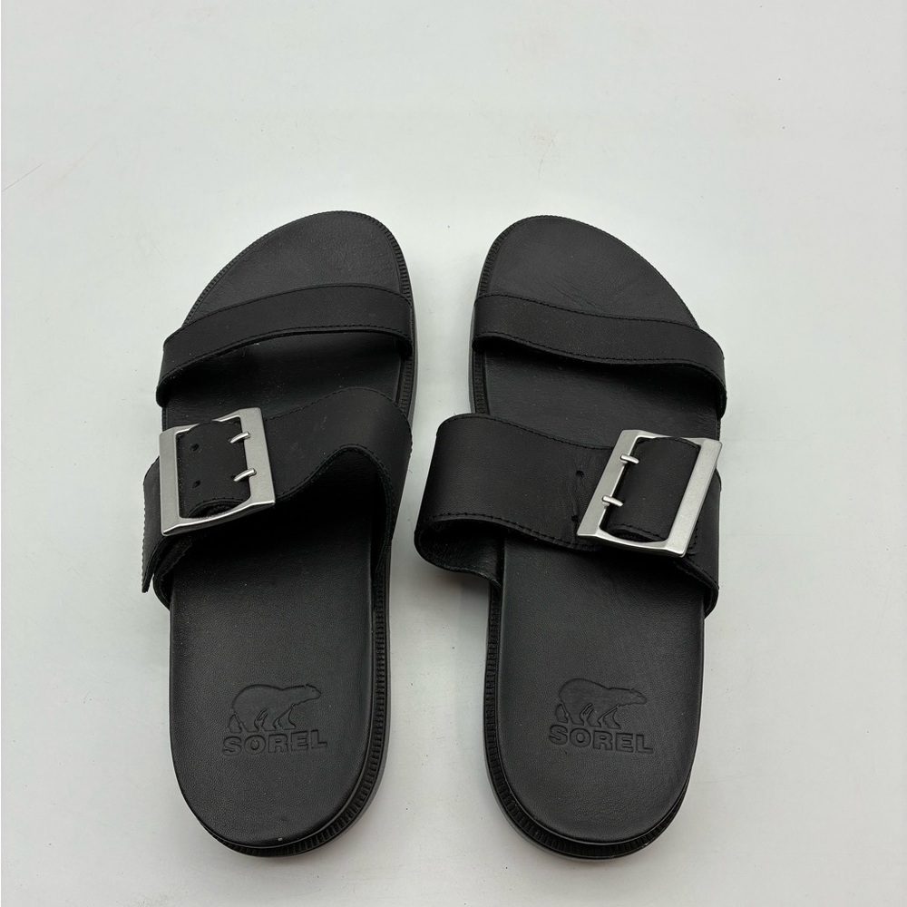 Sorel Women's Roaming Buckle Casual Slide Sandal Black 6 Medium US
